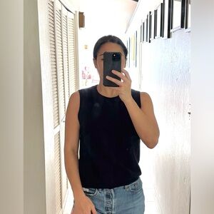 Jones New York Navy Blue Muscle Tee